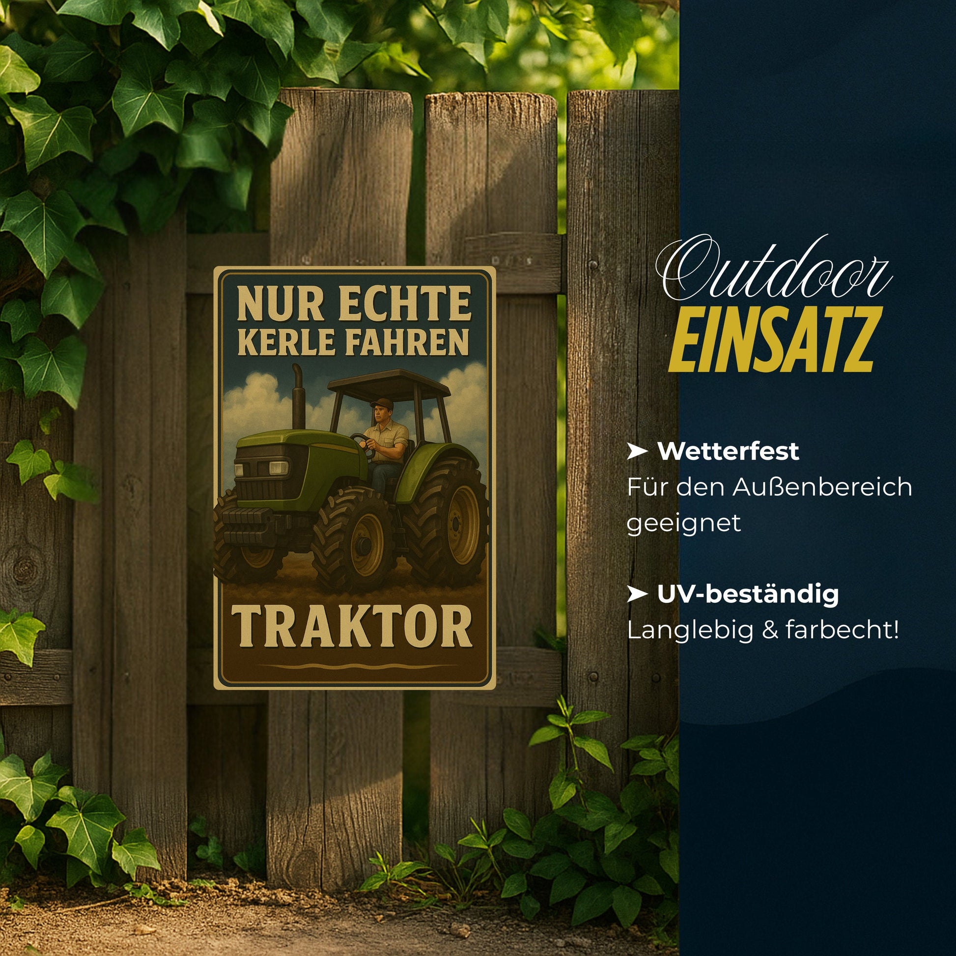Traktor Echte Kerle Blechschild