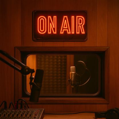 On Air Blechschild