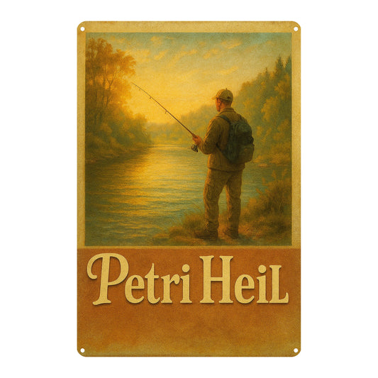 Petri Heil Blechschild