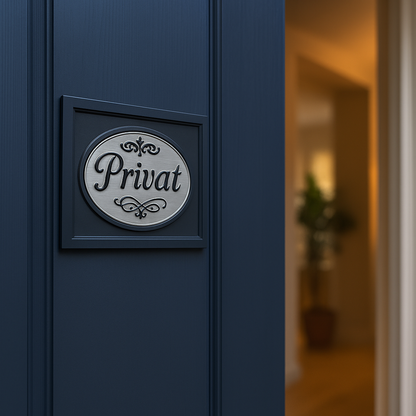 Privat Blechschild für Zuhause