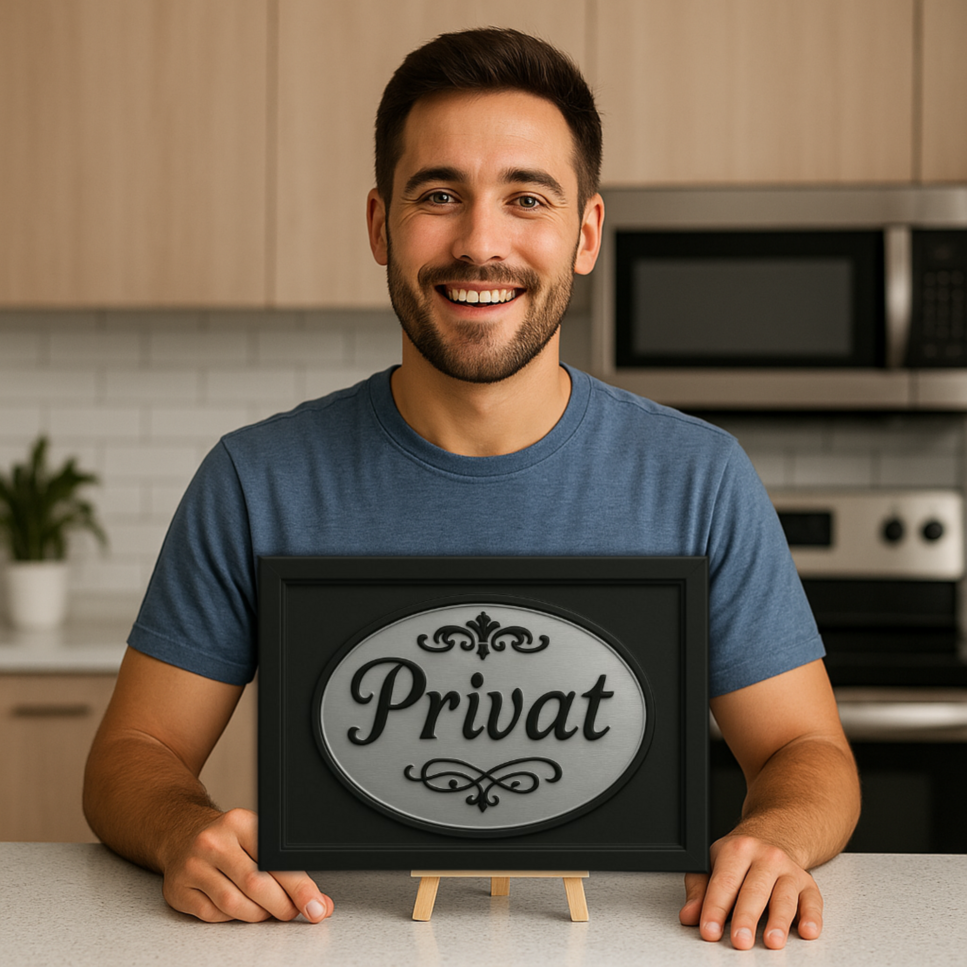 Privat Blechschild für Zuhause