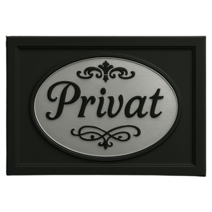 Privat Blechschild für Zuhause