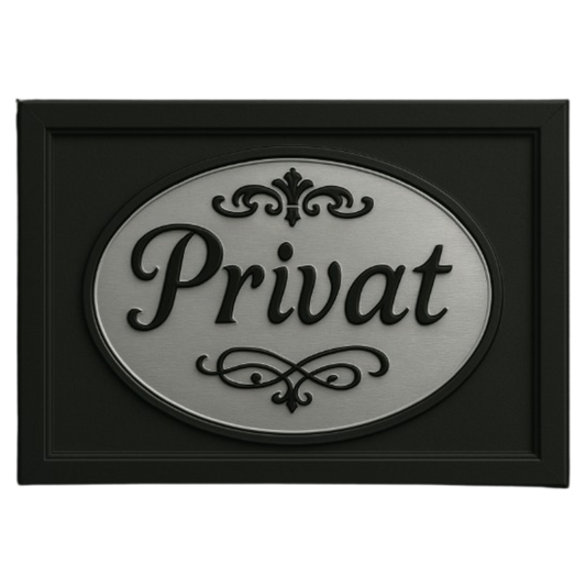 Privat Blechschild für Zuhause