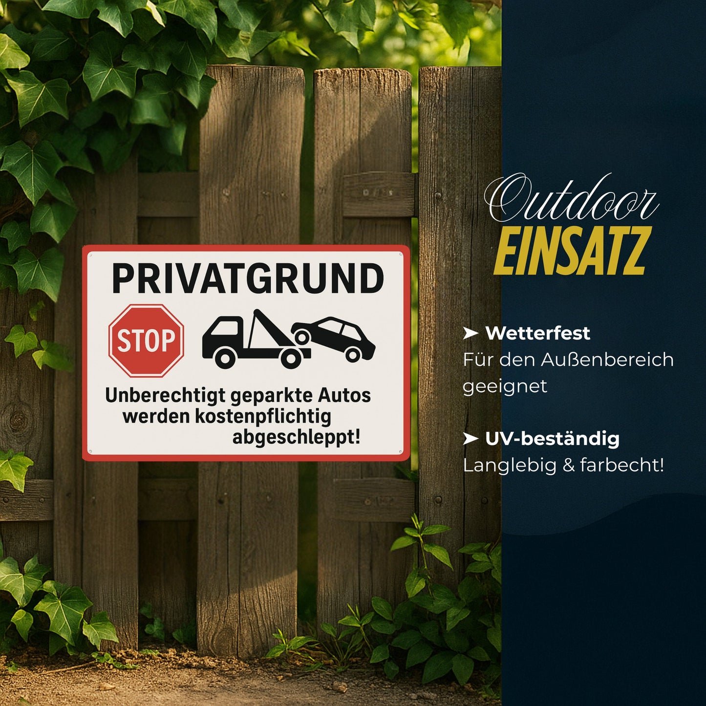 Privatgrund Blechschild 