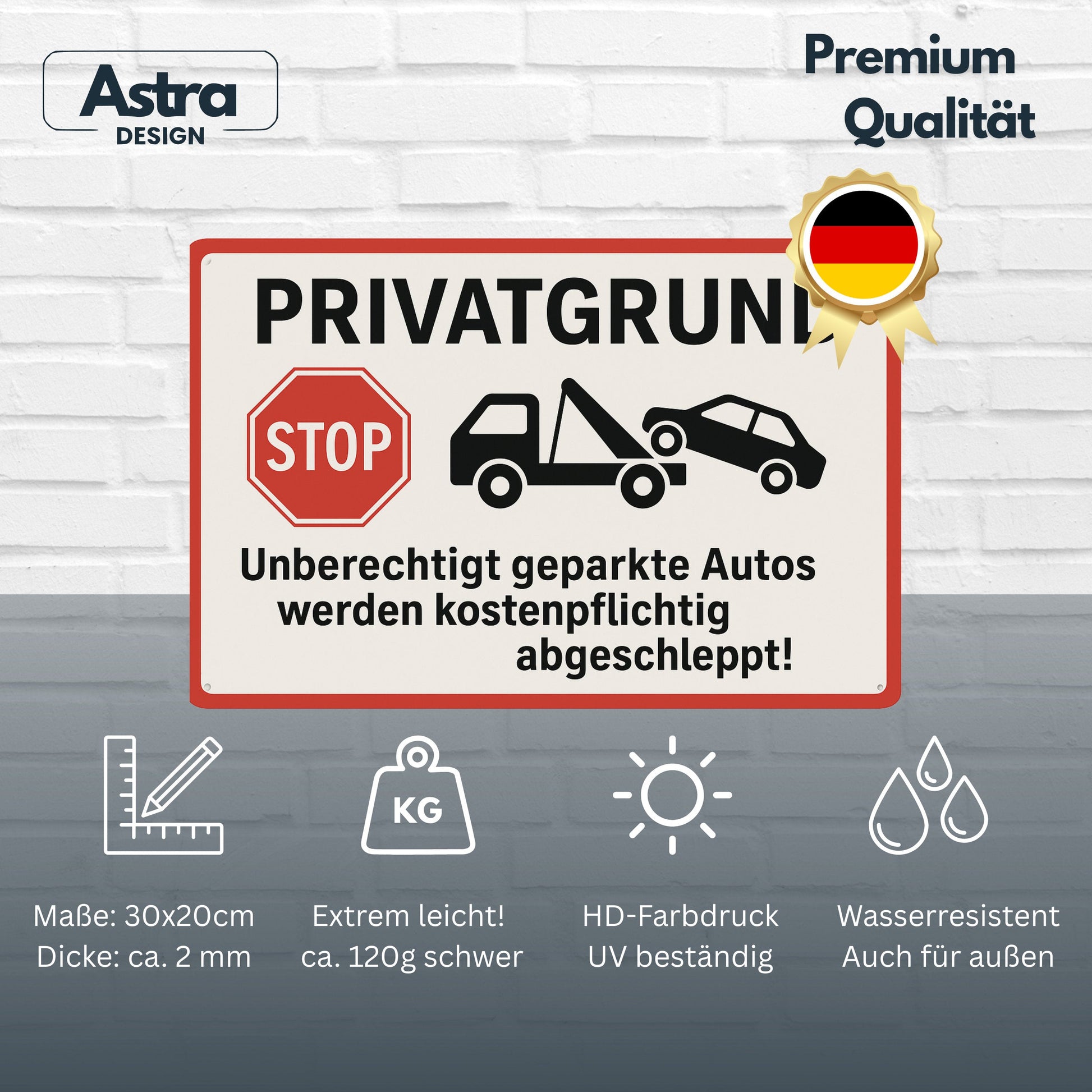 Privatgrund Blechschild 