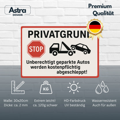 Privatgrund Blechschild 