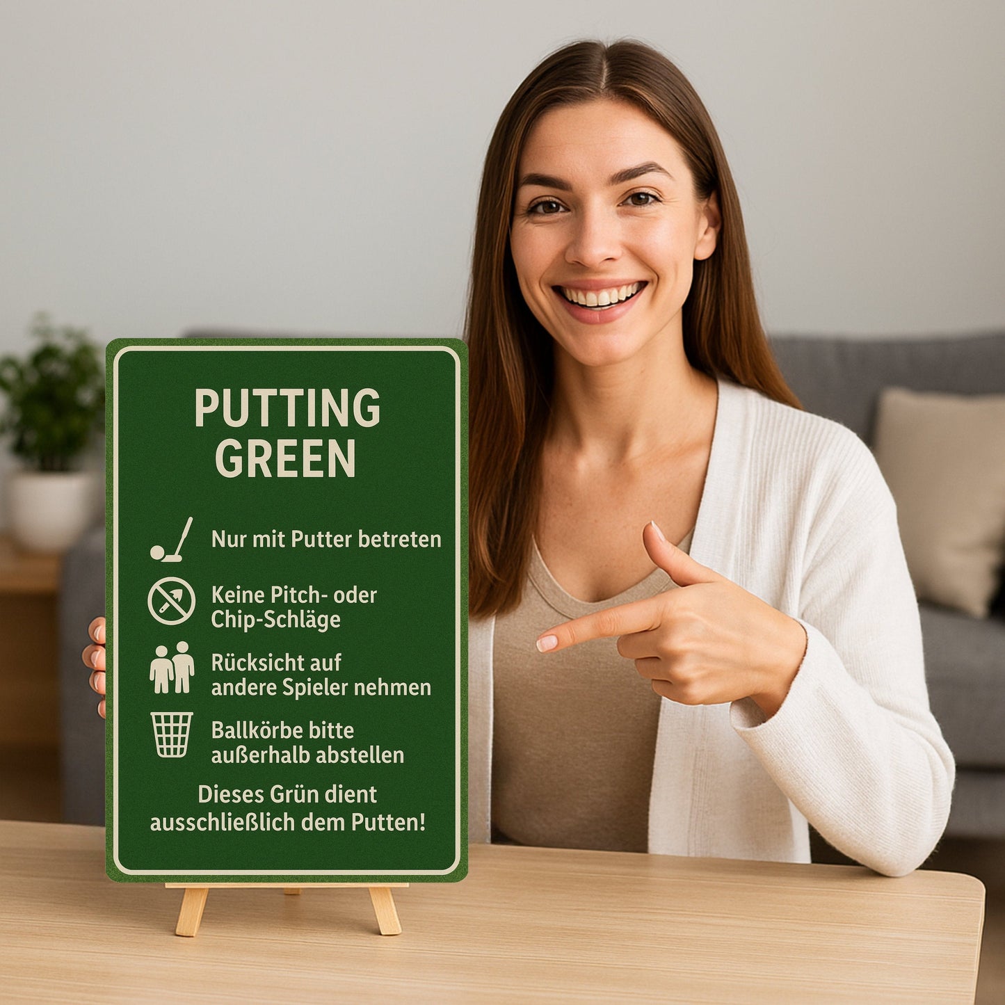 Putting Green Regeln Blechschild