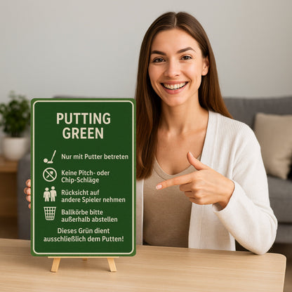 Putting Green Regeln Blechschild
