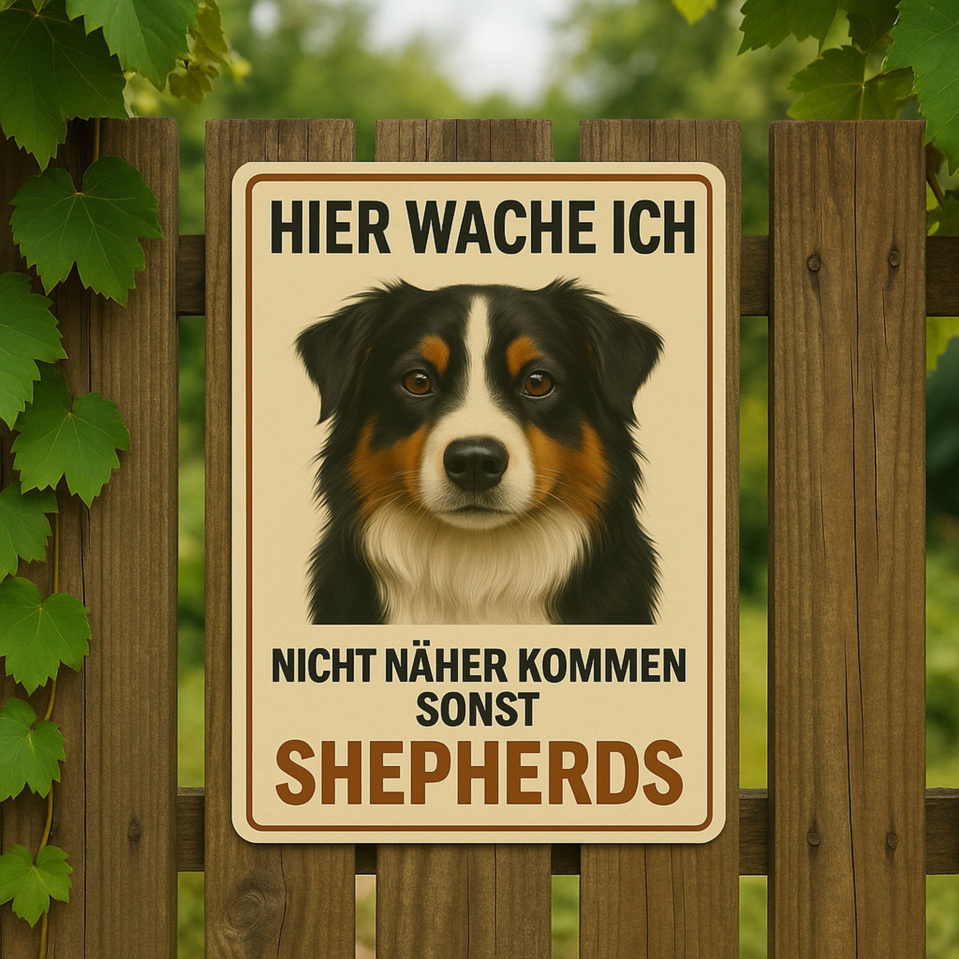 Sherpards Hier wache ich Blechschild