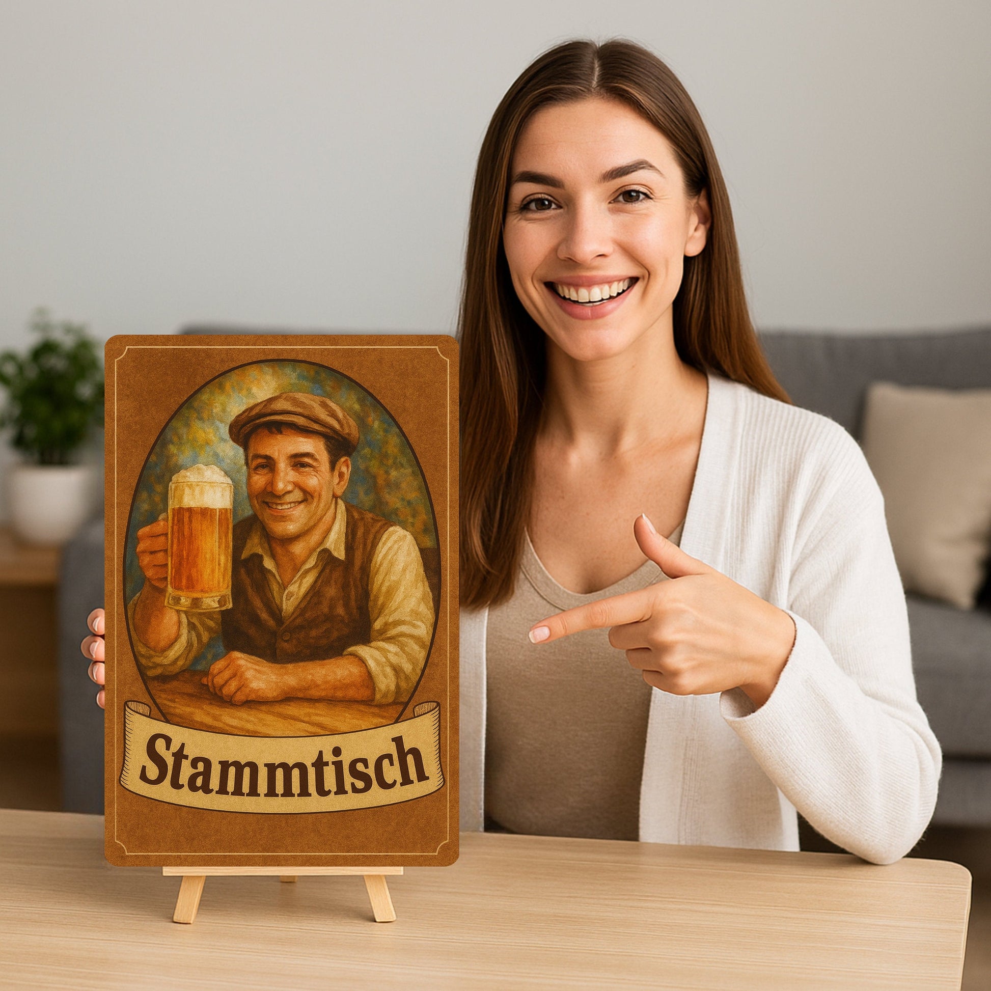Stammtisch Mann Blechschild