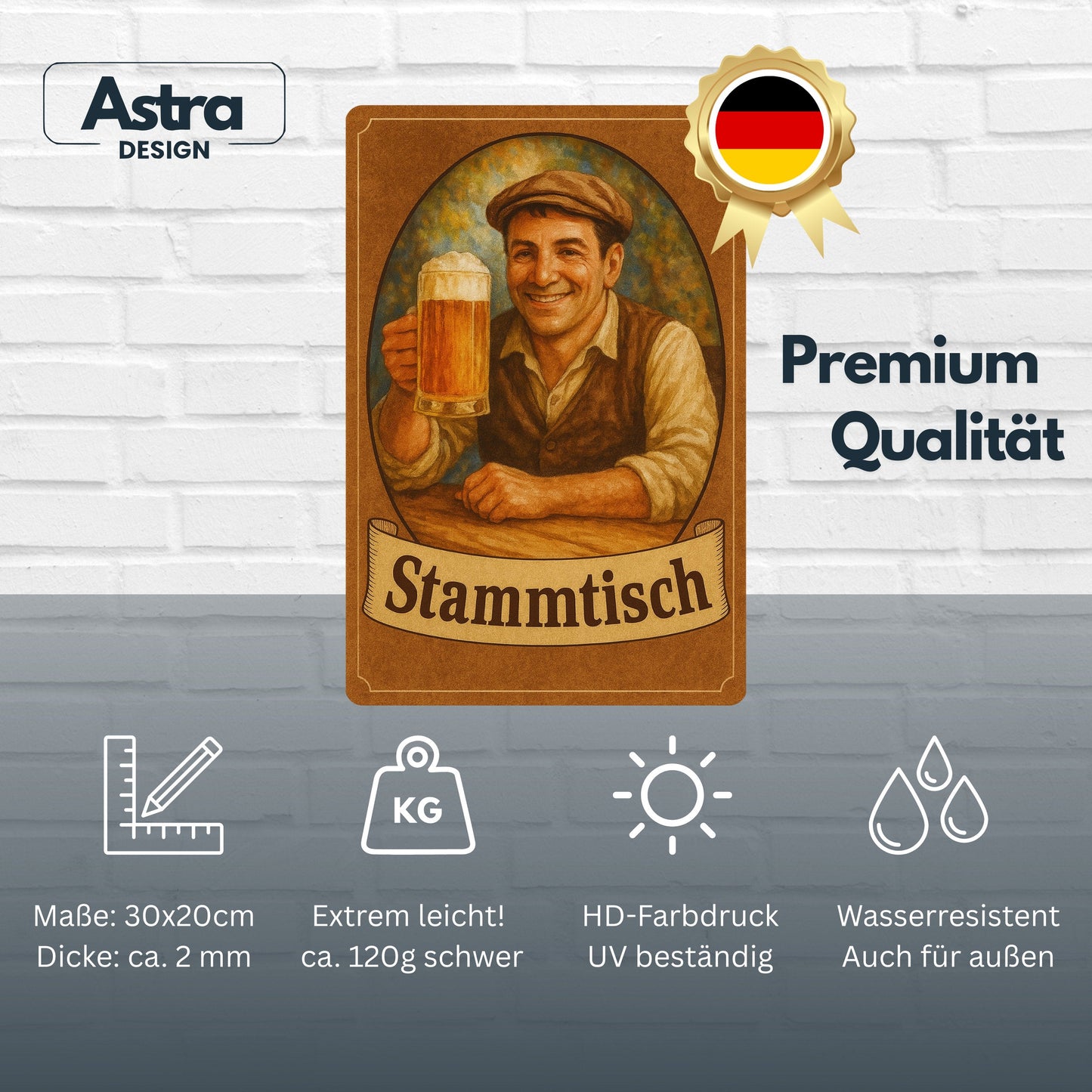 Stammtisch Mann Blechschild