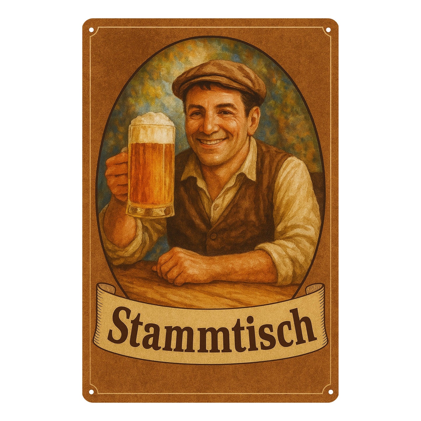 Stammtisch Mann Blechschild