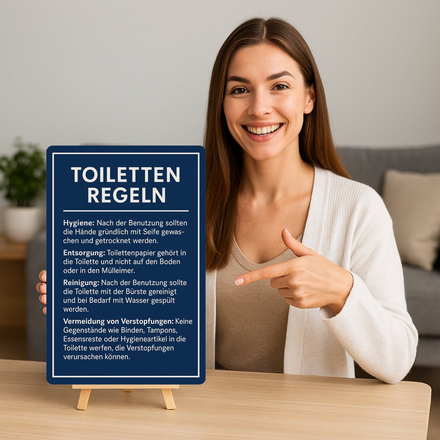 Toiletten Regeln Blechschild