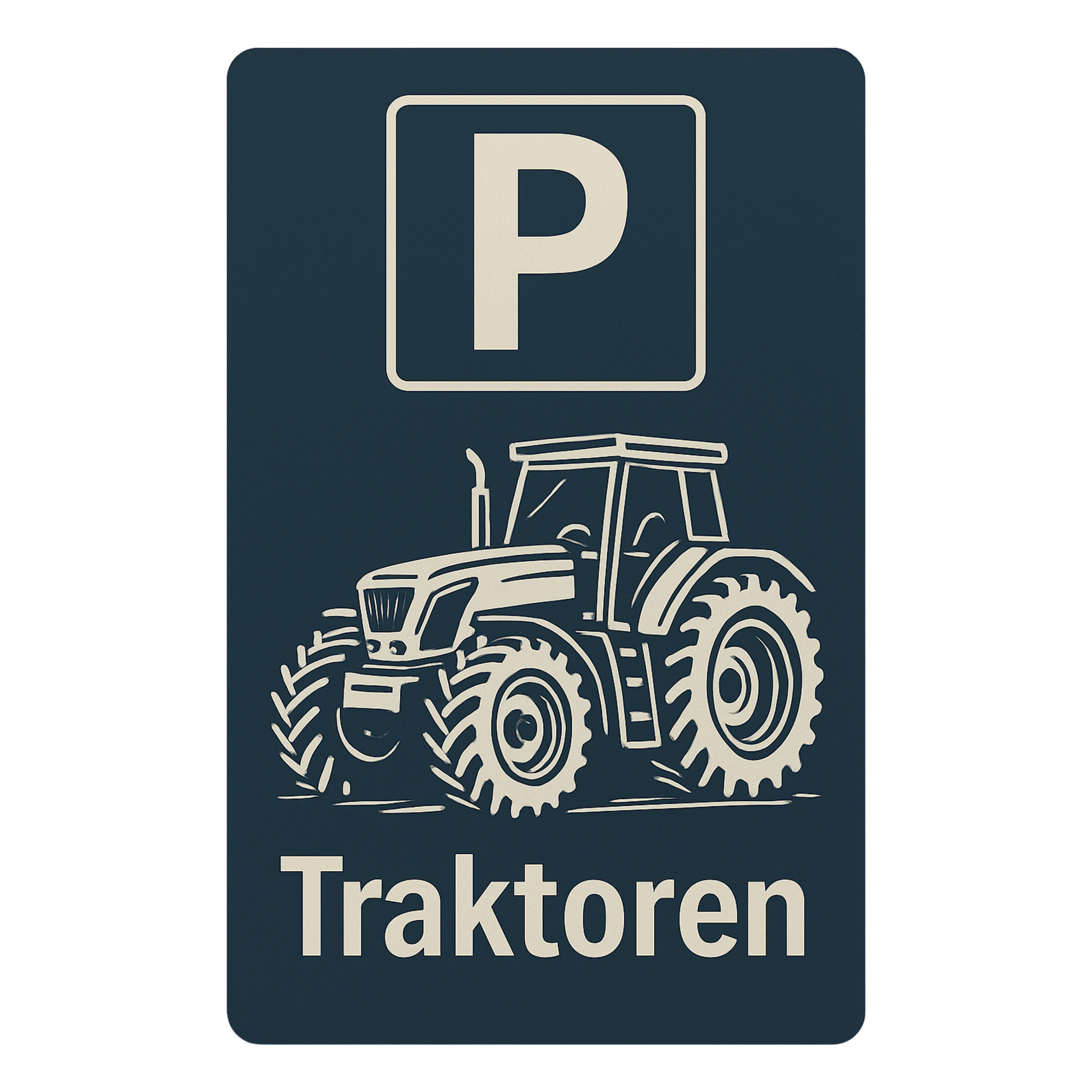 Traktoren Parkplatz Blechschild