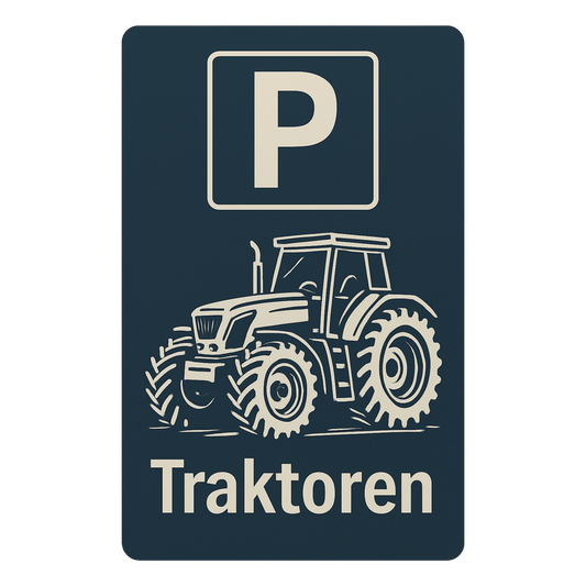 Traktoren Parkplatz Blechschild