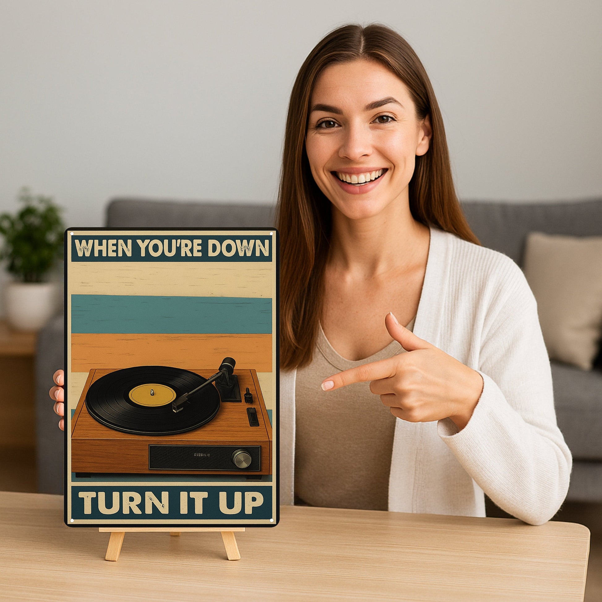 Turn it Up Music Blechschild
