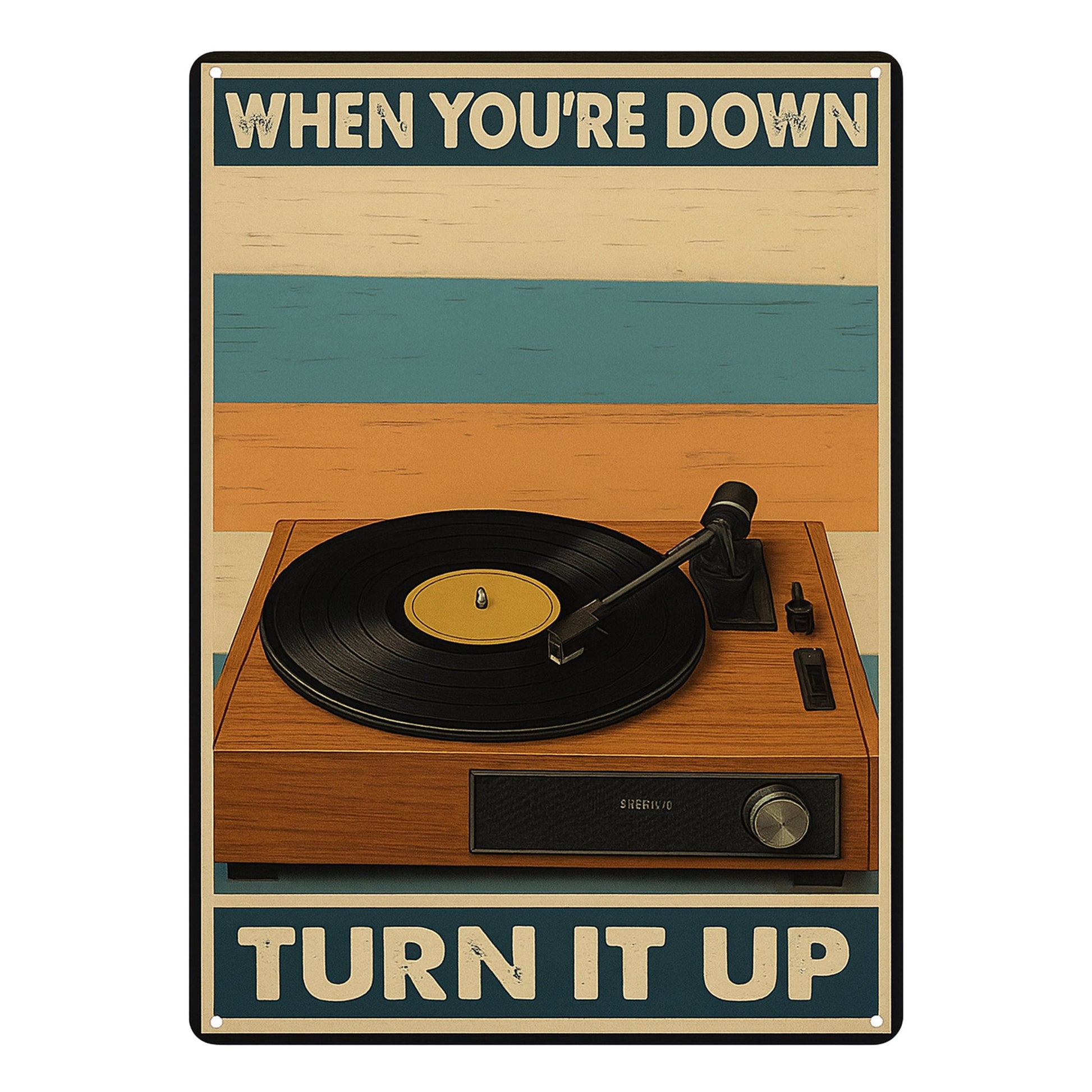 Turn it Up Music Blechschild