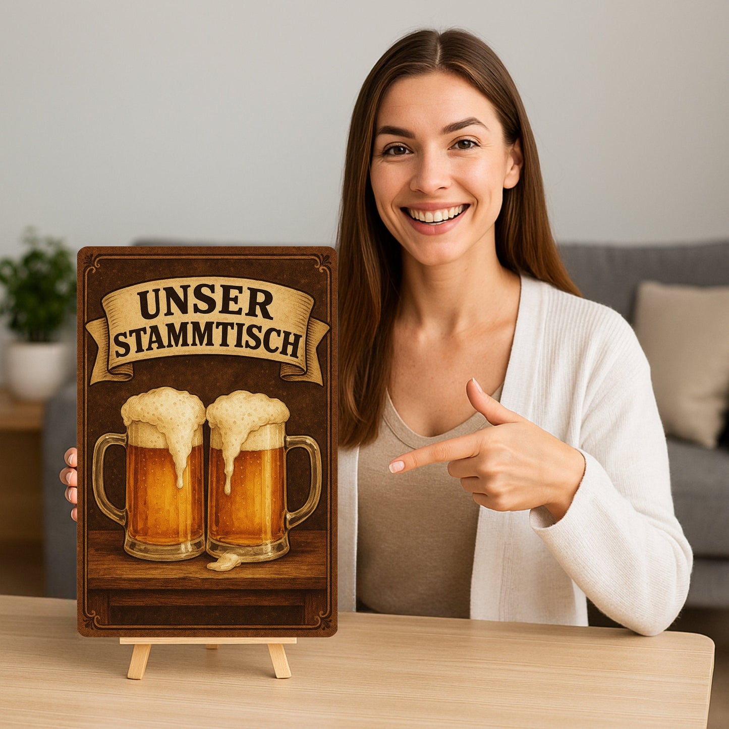 Unser Stammtisch Blechschild
