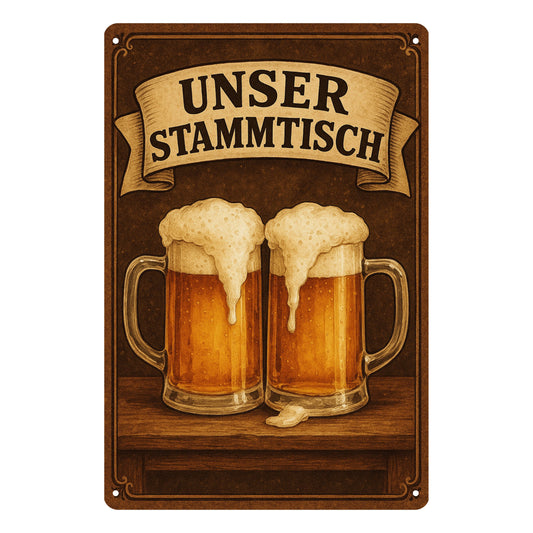 Unser Stammtisch Blechschild