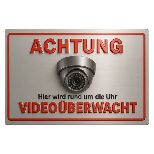 Videoüberwachung Blechschild für Sicherheit