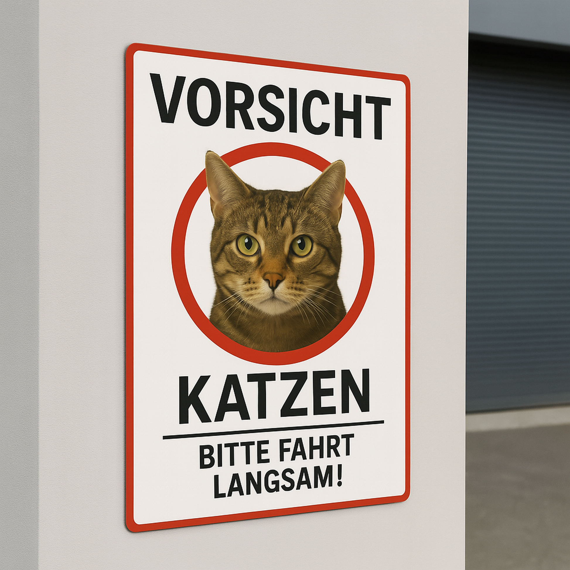 Vorsicht Katzen Blechschild