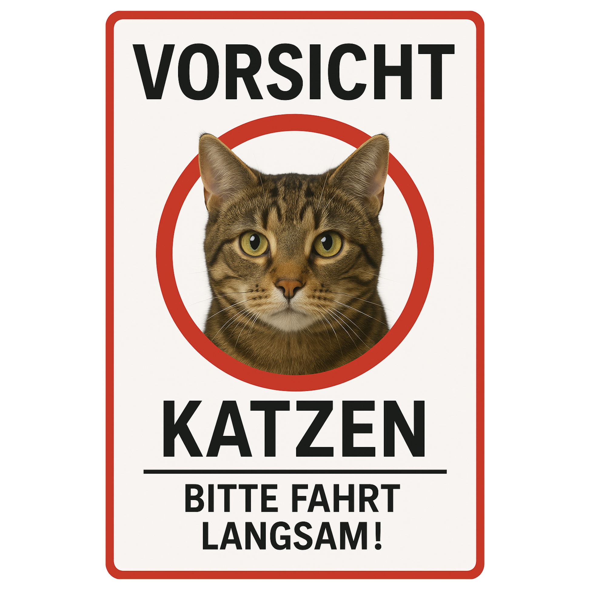 Vorsicht Katzen Blechschild