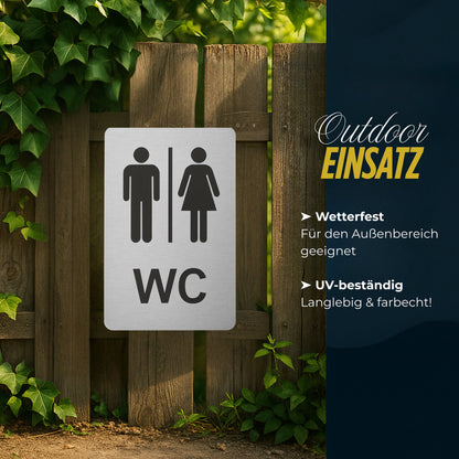 WC Blechschild Mann & Frau