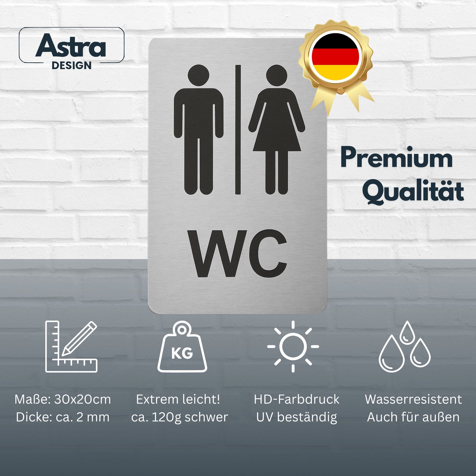 WC Blechschild Mann & Frau