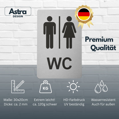 WC Blechschild Mann & Frau