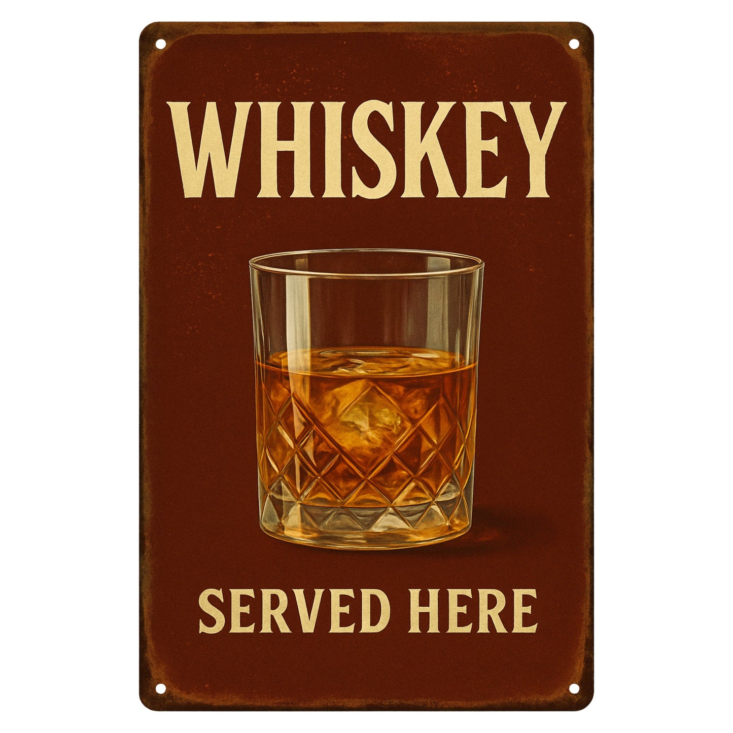 Whiskey Served Here Blechschild