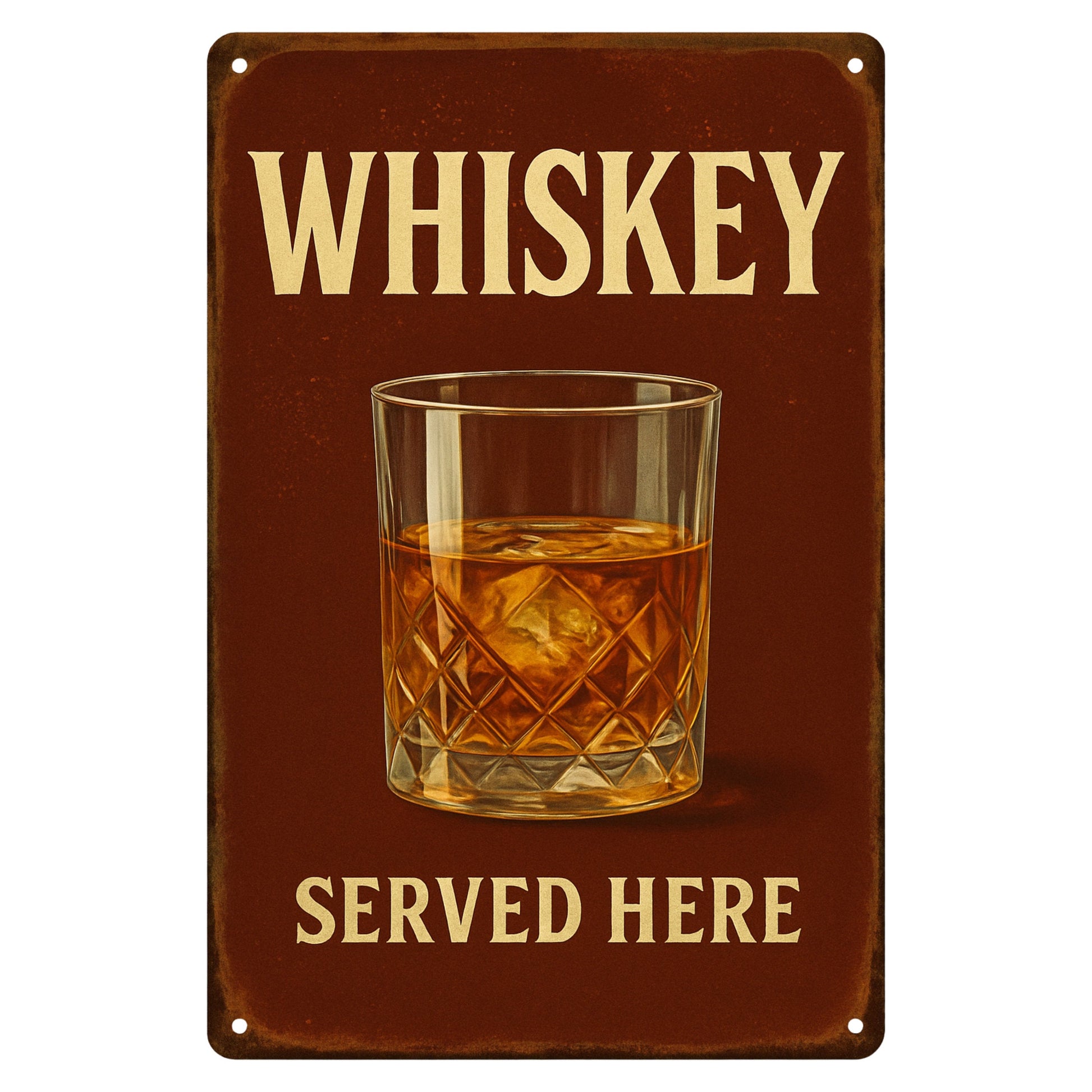 Whiskey Served Here Blechschild