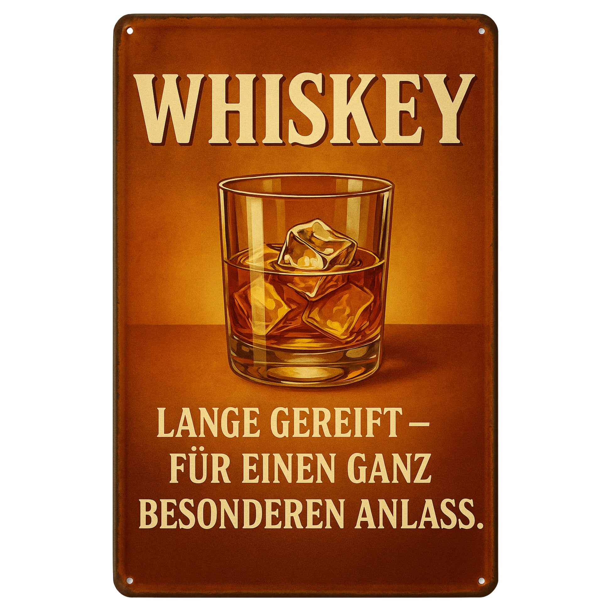 Whiskey lange gereift Blechschild