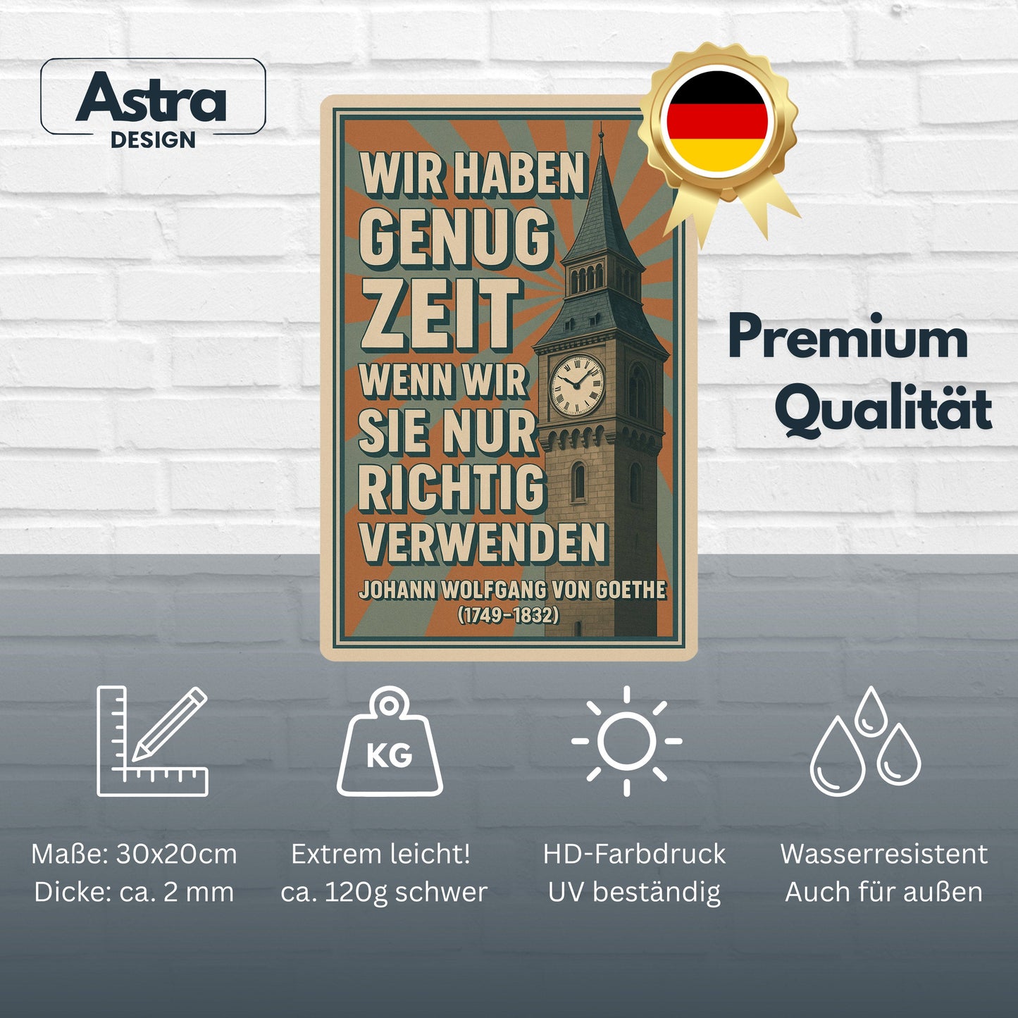 Wir haben genug Zeit Blechschild