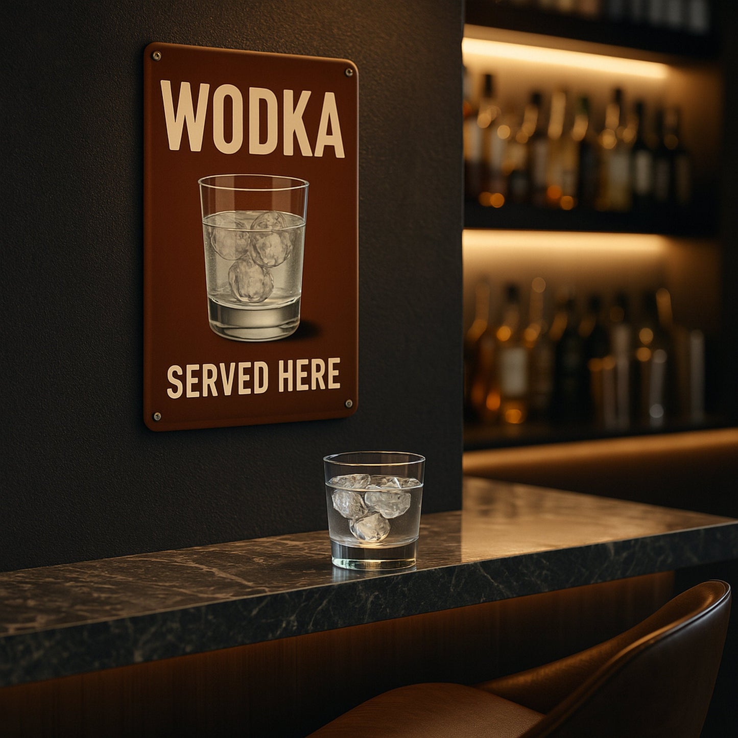 Wodka Served Here Blechschild 