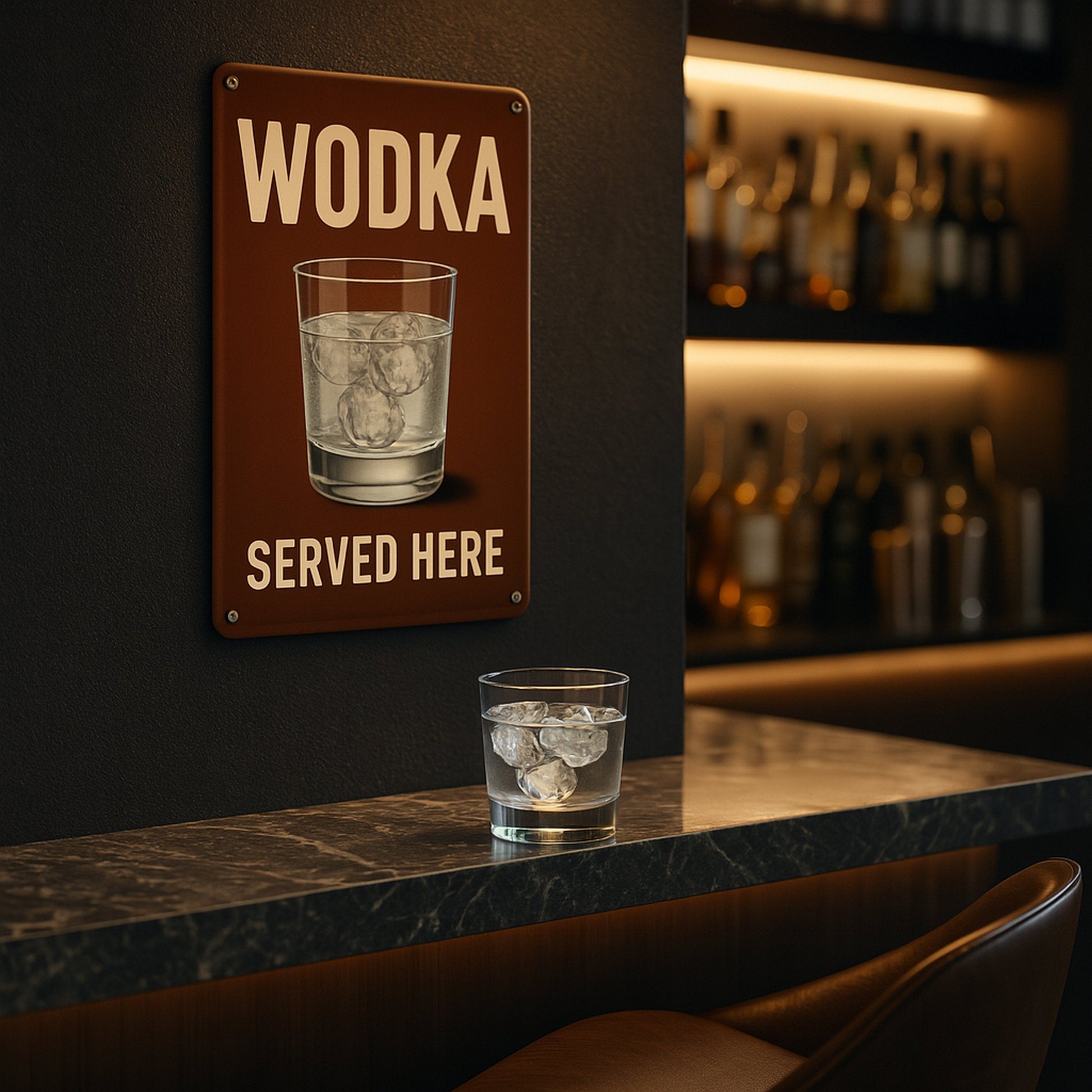 Wodka Served Here Blechschild 
