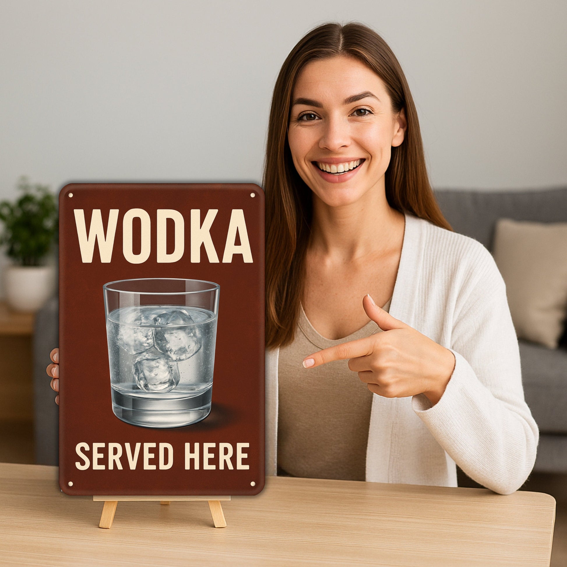 Wodka Served Here Blechschild 