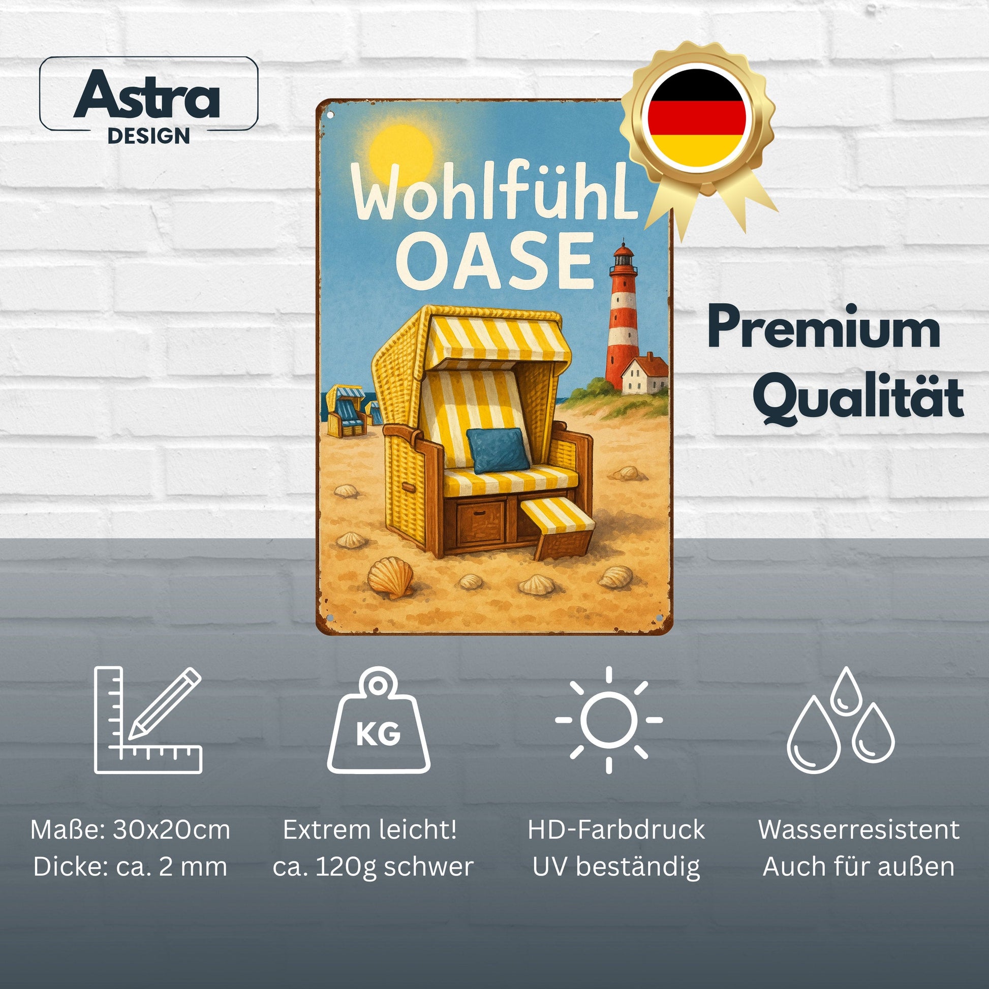 Wohlfühl Oase Blechschild