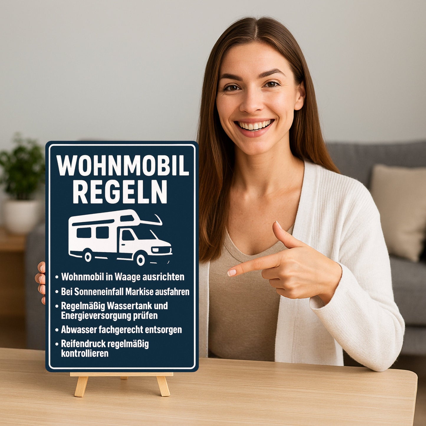 Wohnmobil Regeln Blechschild 