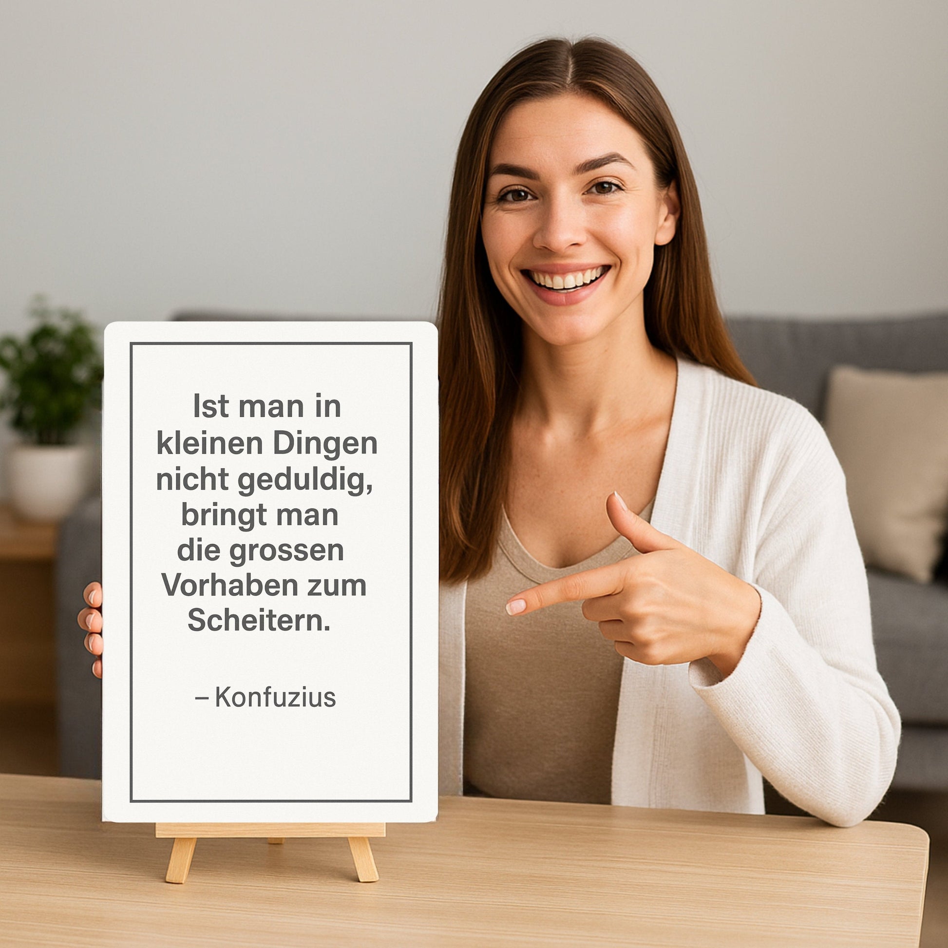 Zitat Konfuzius Geduld Blechschild