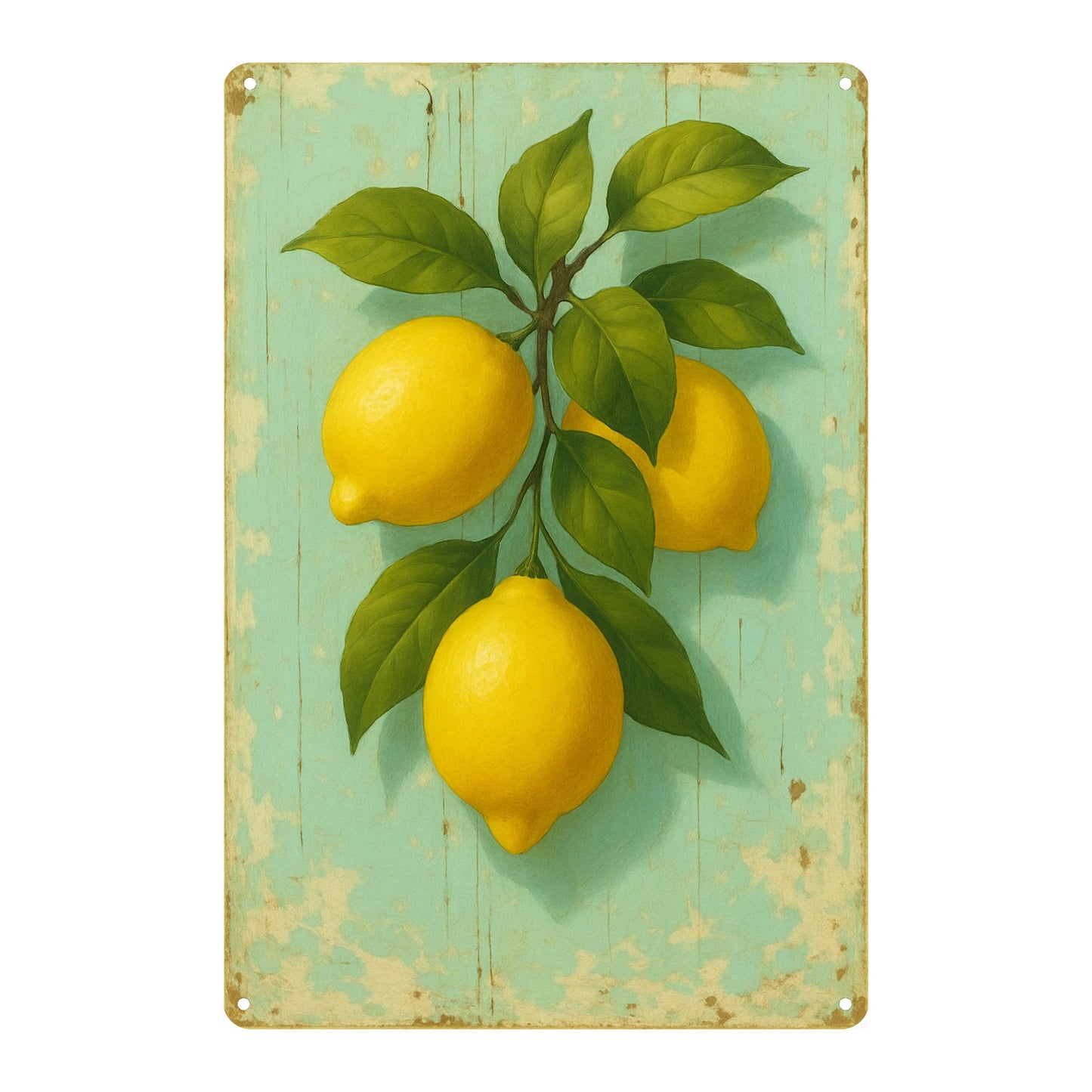 Zitronen Motiv Blechschild