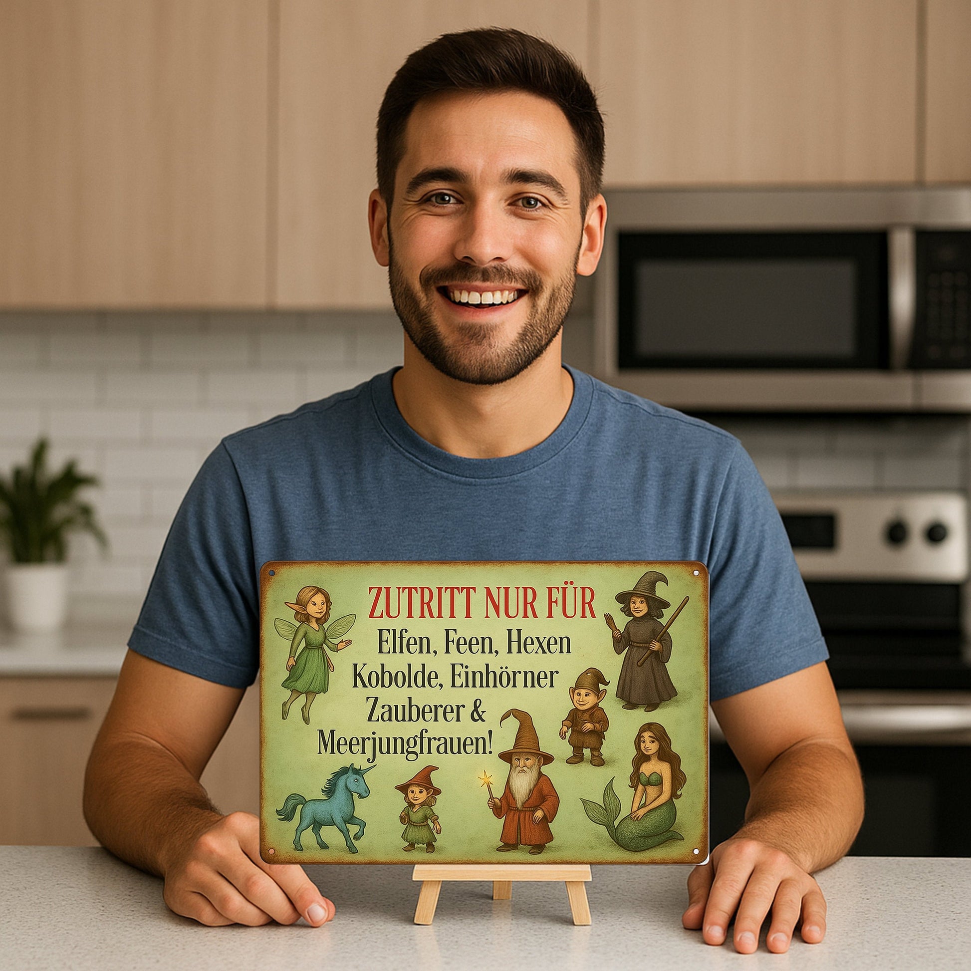 Zutritt nur für Elfen Blechschild